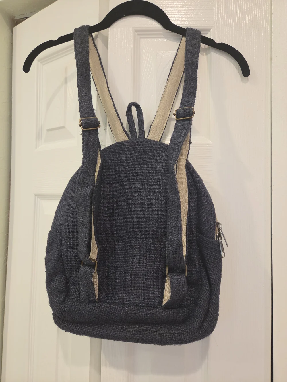 Navy Canvas Mini Backpack